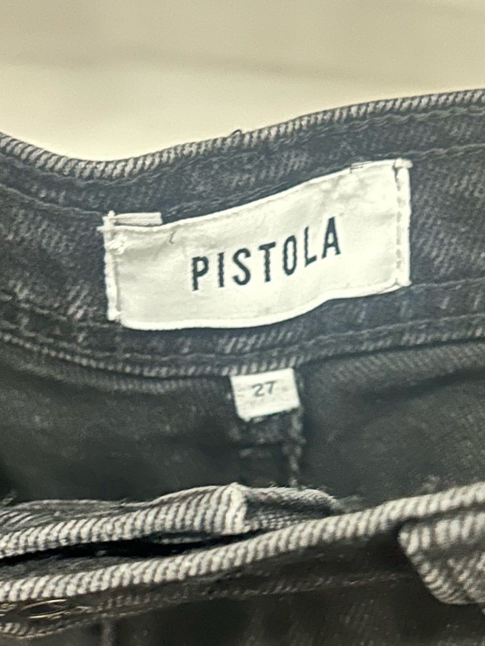 Pistola Penny Utility Wide Leg Jeans | Washed Black | Size 27 never worn - Picture 6 of 6
